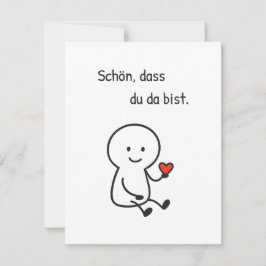 Grußkarte „Schön, dass du da bist.“  - Strichfigur Notitiekaartje