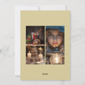 Grußkarte Weihnachten Kerzen und Weihnachtskugeln Feestdagenkaart (Achterkant)