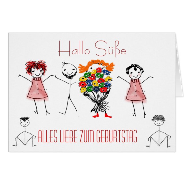 Grußkarte zum Geburtstag (Voorkant Horizontaal)