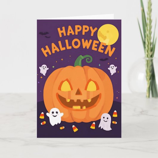 Grutte Halloween-uitnodigingskaart – 5x7 Kaart (Voorkant)