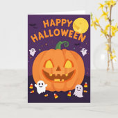 Grutte Halloween-uitnodigingskaart – 5x7 Kaart (Gele Bloem)