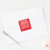 Gruwe Kerst Morsige Kerst Kerstboom Vierkante Sticker (Envelop)