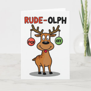Gruwe Olph Kerstmis Humor Kaart voor Volwassenen