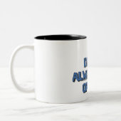 gruwelijk tweekleurige koffiemok (Links)