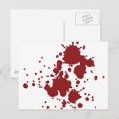 gruwelijke bloedvlekken briefkaart (Voorkant / Achterkant)