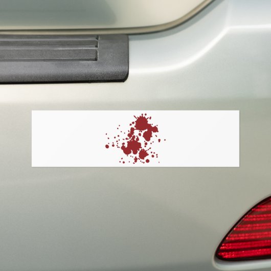 gruwelijke bloedvlekken bumpersticker (Op auto)