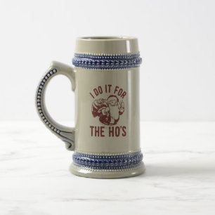 Gruwelijke Kerstman Gezicht Ik Doe Het Voor De Ho' Bierpul