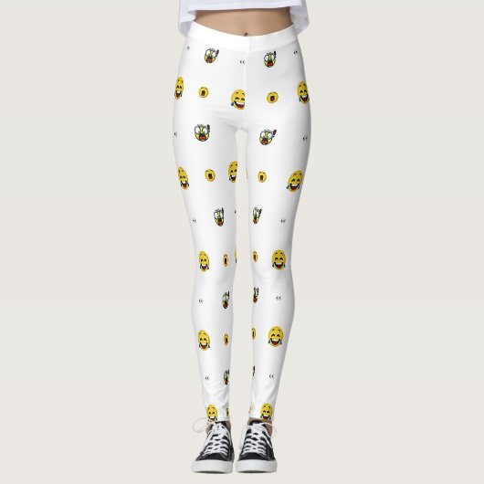 Gruwelijke ogen expressie op een grappige manier leggings (Voorkant)