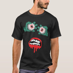 Gruwelijke Zombie Handen met Smelten Lipstick T-shirt