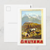 Gruyere Zwitserland Travel Poster Briefkaart (Voorkant / Achterkant)