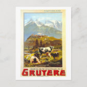 Gruyere Zwitserland Travel Poster Briefkaart (Voorkant)