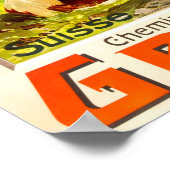 Gruyère, Zwitserland Vintage Travel Poster (Hoek)