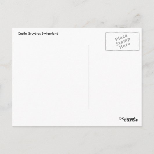 Gruyerkasteel Briefkaart (Achterkant)