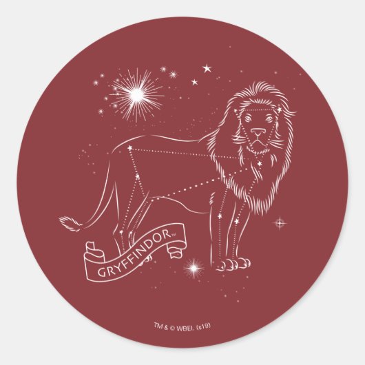 GRYFFINDOR™-constellatie Grafisch Ronde Sticker (Voorkant)