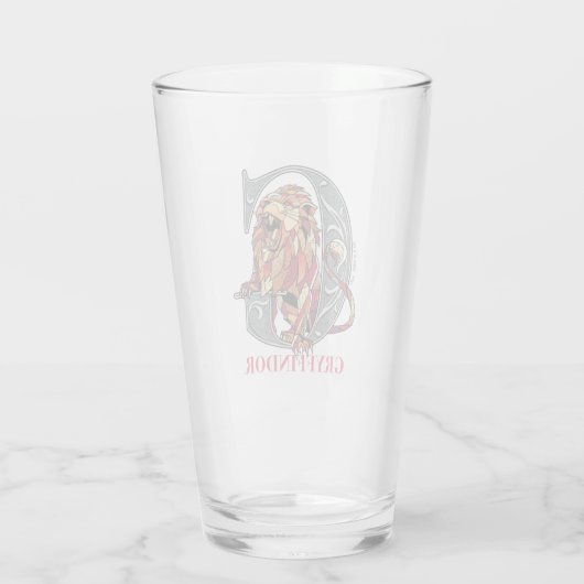 GRYFFINDOR™ Crosshatched Emblem Glas (Achterkant)