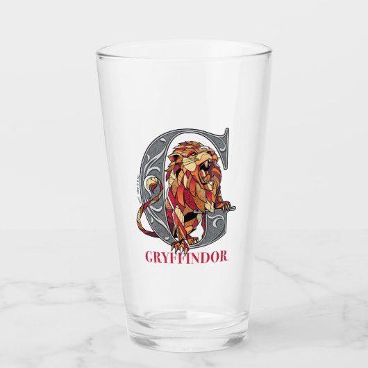 GRYFFINDOR™ Crosshatched Emblem Glas (Voorkant)