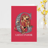 GRYFFINDOR™ Crosshatched Emblem Kaart (Gele Bloem)