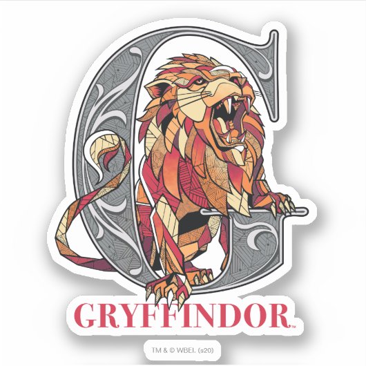 GRYFFINDOR™ Crosshatched Emblem Sticker (Voorkant)