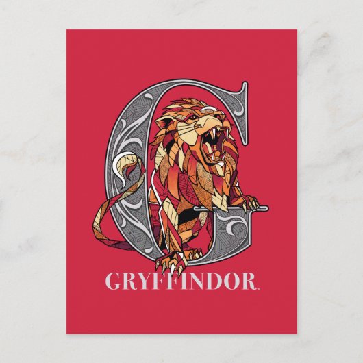 GRYFFINDOR™ Crosshatched Emblem Uitnodiging Briefkaart (Voorkant)