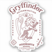 GRYFFINDOR™ Determination Courage Bravery Crest Sticker (Voorkant)