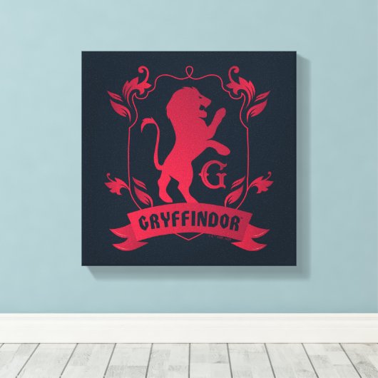 GRYFFINDOR™ House Crest Canvas Afdruk (Insitu (Houten vloer))