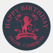 GRYFFINDOR™ House Crest | Gefeliciteerd Ronde Sticker (Voorkant)