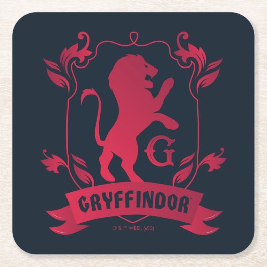 GRYFFINDOR™ House Crest Kartonnen Onderzetters (Voorkant)