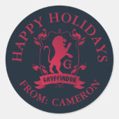  GRYFFINDOR™ House Crest PRETTIGE FEESTDAGEN | Ronde Sticker (Voorkant)