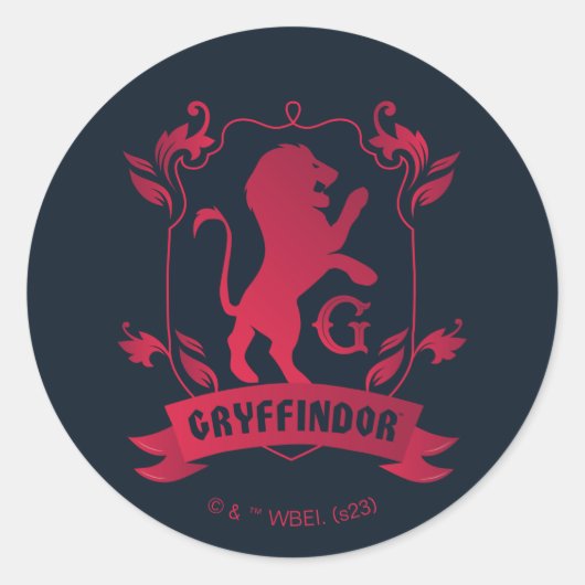 GRYFFINDOR™ House Crest Ronde Sticker (Voorkant)