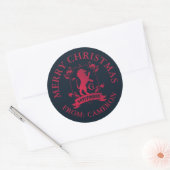 GRYFFINDOR™ House Crest | Vrolijk kerstfeest Ronde Sticker (Envelop)