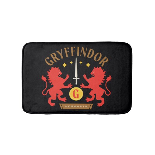 GRYFFINDOR™ House Double Lion Sword Graphic Badmat (Voorkant)