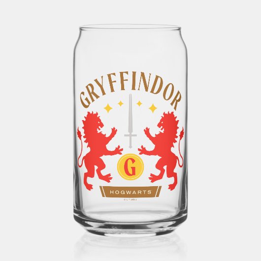 GRYFFINDOR™ House Double Lion Sword Graphic Blikvorm Glas (Voorkant)