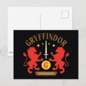 GRYFFINDOR™ House Double Lion Sword Graphic Briefkaart (Voorkant / Achterkant)