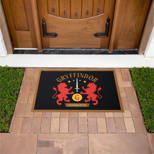 GRYFFINDOR™ House Double Lion Sword Graphic Deurmat (Buiten)