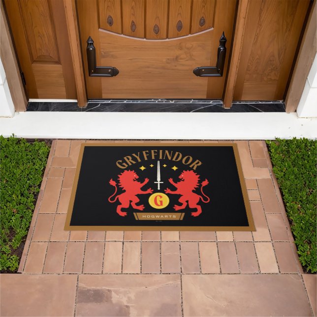 GRYFFINDOR™ House Double Lion Sword Graphic Deurmat (Buiten)