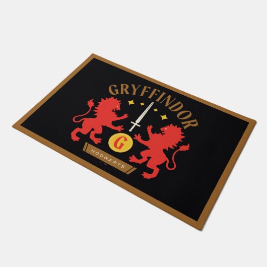 GRYFFINDOR™ House Double Lion Sword Graphic Deurmat (Schuin)
