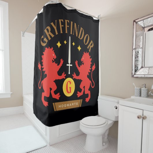 GRYFFINDOR™ House Double Lion Sword Graphic Douchegordijn (In situ)
