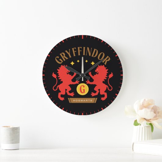 GRYFFINDOR™ House Double Lion Sword Graphic Grote Klok (Huis)
