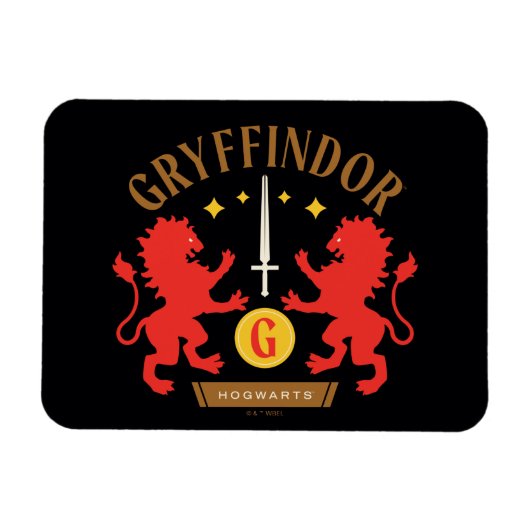 GRYFFINDOR™ House Double Lion Sword Graphic Magneet (Horizontaal)