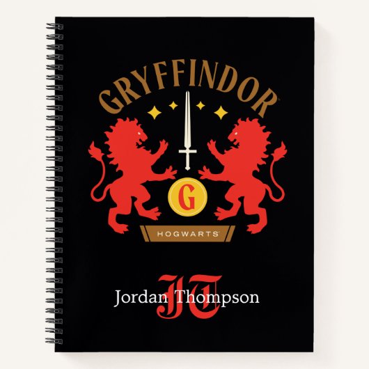 GRYFFINDOR™ House Double Lion Sword Graphic Notitieboek (Voorkant)