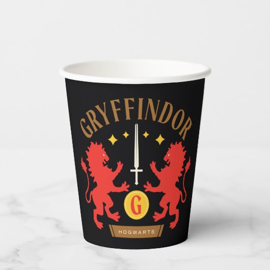 GRYFFINDOR™ House Double Lion Sword Graphic Papieren Bekers (Achterkant)