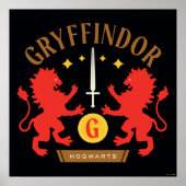 GRYFFINDOR™ House Double Lion Sword Graphic Poster (Voorkant)