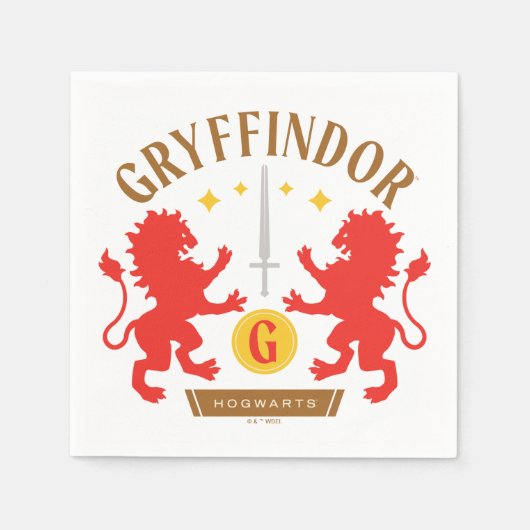GRYFFINDOR™ House Double Lion Sword Graphic Servet (Voorkant)