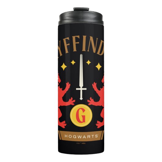 GRYFFINDOR™ House Double Lion Sword Graphic Thermosbeker (Voorkant)