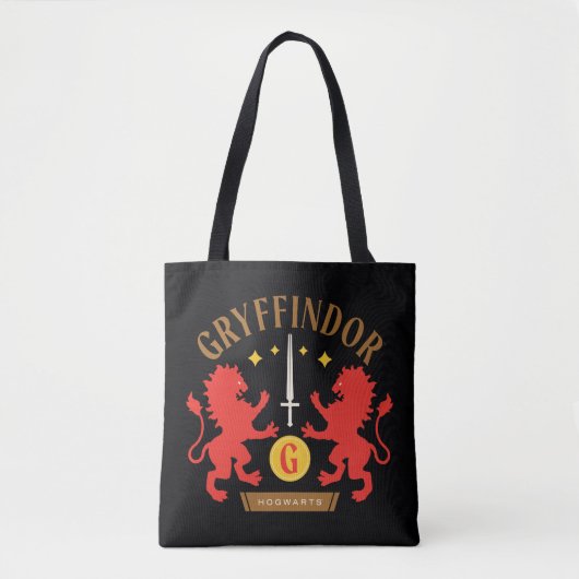 GRYFFINDOR™ House Double Lion Sword Graphic Tote Bag (Voorkant)