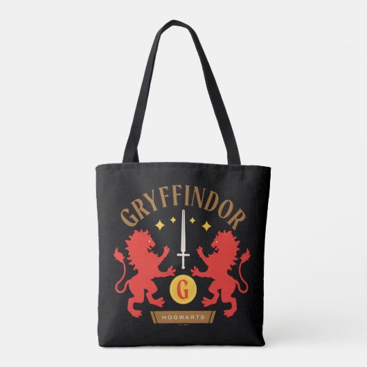 GRYFFINDOR™ House Double Lion Sword Graphic Tote Bag (Achterkant)