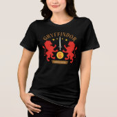 GRYFFINDOR™ House Double Lion Sword Graphic Tri-Blend Shirt (Voorkant)