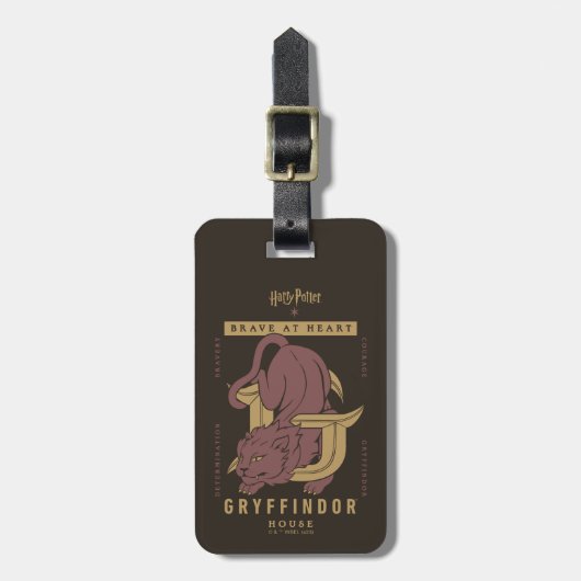 GRYFFINDOR™ Huis Dapper in hart en nieren Bagagelabel (Voorkant verticaal)