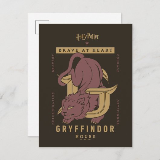 GRYFFINDOR™ Huis Dapper in hart en nieren Briefkaart (Voorkant / Achterkant)