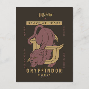 GRYFFINDOR™ Huis Dapper in hart en nieren Briefkaart